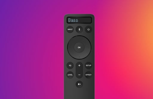 Image of a sound bar remote