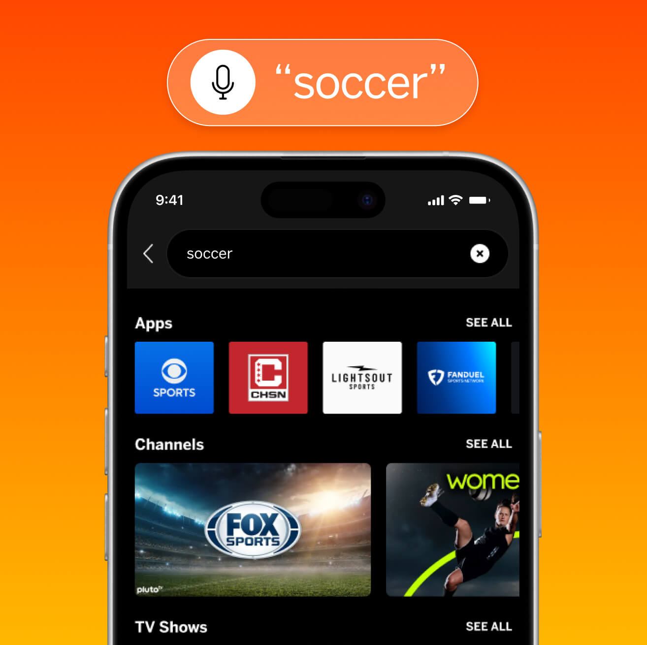phone featuring soccer content