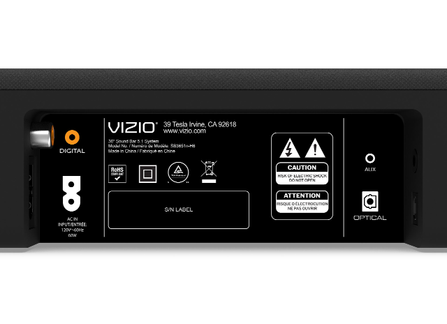 Vizio 5.1 soundbar clearance with wireless subwoofer
