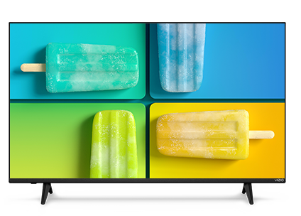 Image of TV with colorful graphic