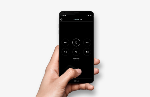 Image of a smart phone being used as a TV remote